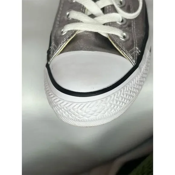 Converse Chuck Taylor All Star Women's Silver Low Top Sneakers Size 7.5 - Picture 11 of 14